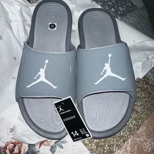 Nike Air Jordan Hydro 6 Slides Cool Grey 881473-004 Men's Size 14 Fast Shipping